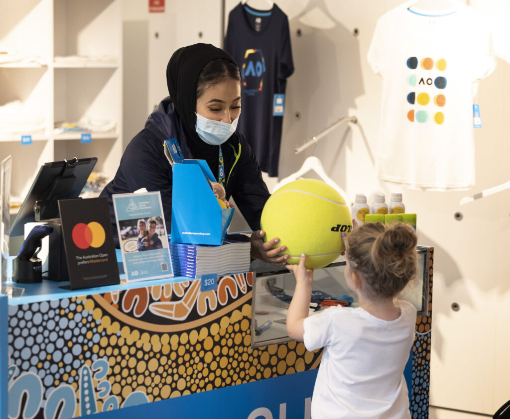 Hakimah Shah working at the Australian Open 2022